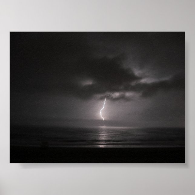 Póster Tormenta relámpago oceánica 2 (Frente)
