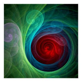 Póster Tormenta roja Floral Moderno Resumen Patrón de col