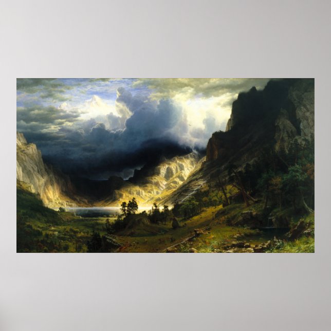 Póster Tormenta tormentosa en el Poster de las Montañas R (Frente)