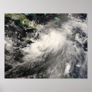 Póster Tormenta tropical Gustavo en el mar del Caribe