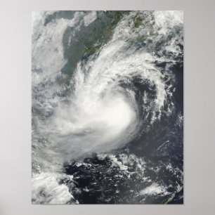 Póster Tormenta tropical Parma que se acerca a China y a