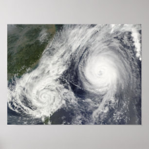 Póster Tormenta tropical Parma y tifón estupendo Melor