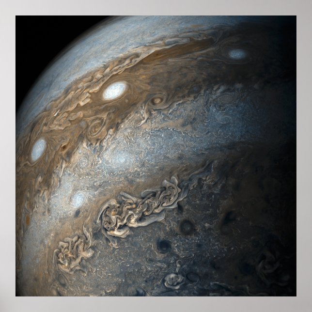Póster Tormentas en Júpiter de Juno Cam (2017) (Frente)
