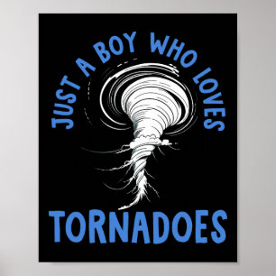 Póster Tornado Birthday Boy Storm Chaser Niños Weathe