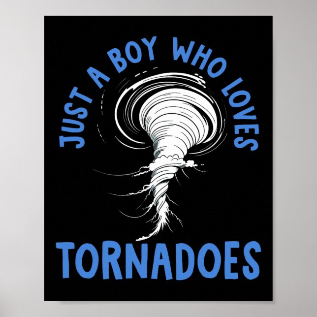 Póster Tornado Birthday Boy Storm Chaser Niños Weathe (Frente)
