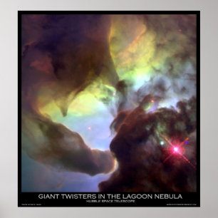 Póster Tornados gigantes en la nebulosa de la laguna