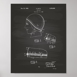 Póster Torneo de Patent Art Chalkboard de Swim Gap 1942