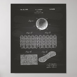 Póster Torneo de tenis 1935 Patent Art Chalkboard