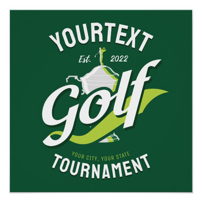 Póster Torneo de Trofeo Pro Golfer NAME Golf (Anverso)