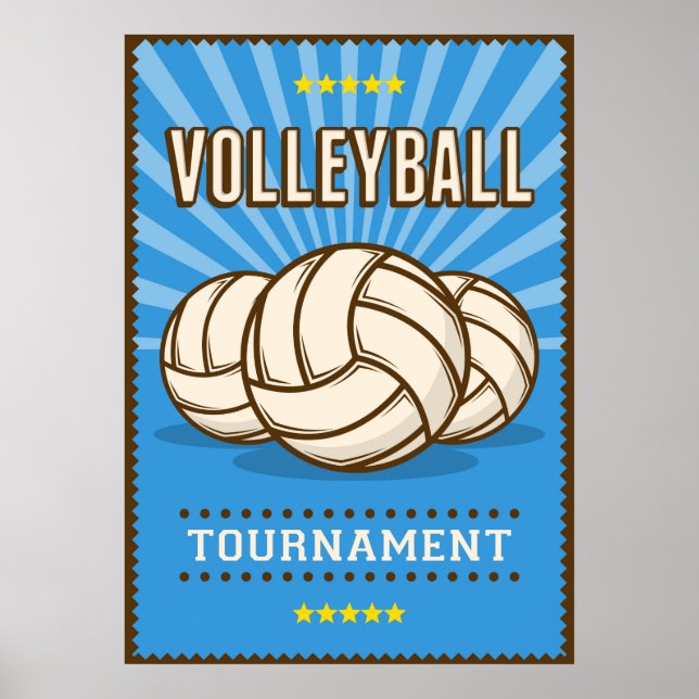 Póster Torneo de voleibol de época (Frente)