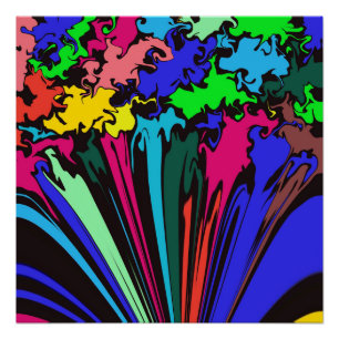 Póster Tornillo colorido abstracto / Pinchado /