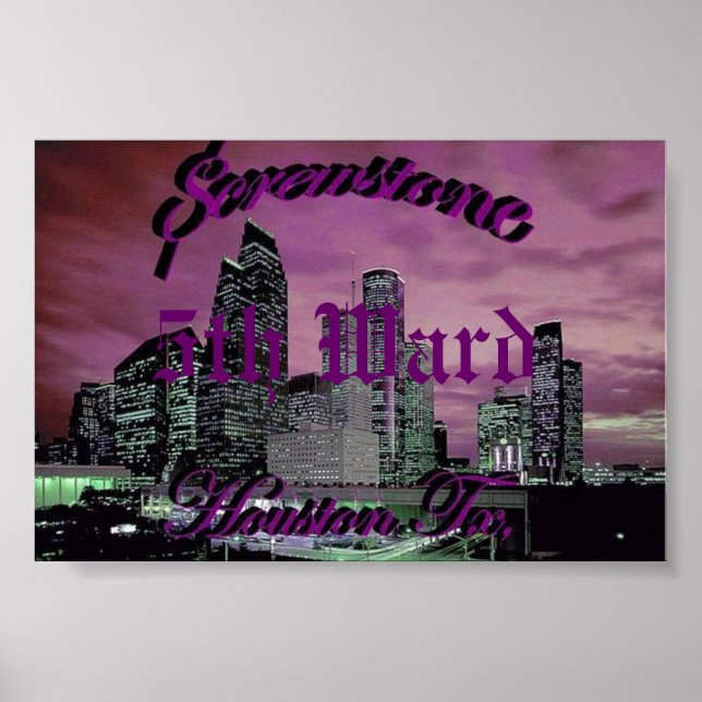 Póster Tornillo de piedra 5ª huerta Houston,Tx (Frente)