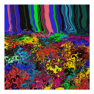 Póster Tornillos colorantes abstractos / machacados /