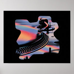 Póster Torno de estilo glitch moderno – Diseño colorido