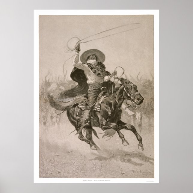Póster Toro, Toro por Frederic Remington (Frente)