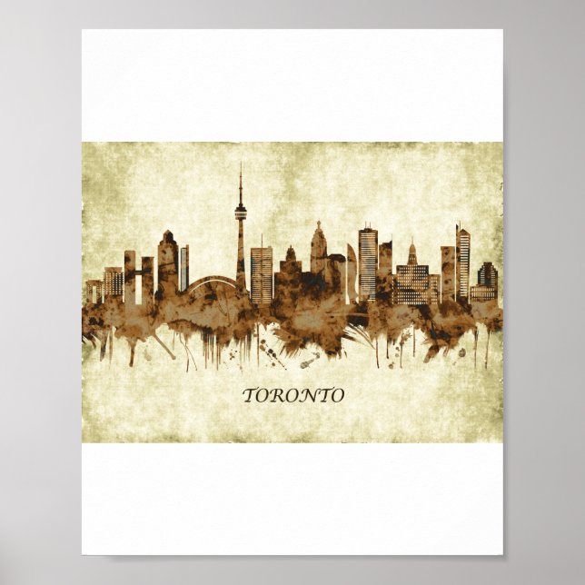 Póster Toronto Canada Cityscape (Frente)