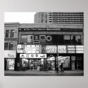 Póster Toronto Canada Store Front Black And White Photo