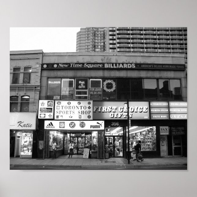 Póster Toronto Canada Store Front Black And White Photo (Frente)