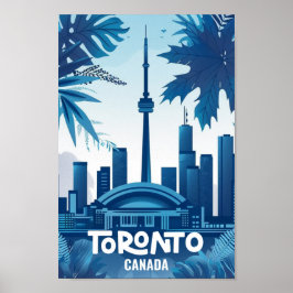 Póster Toronto Canadá Vintage Famoso lugar de viaje