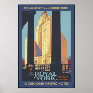 Póster Toronto Canadá Vintage Travel Poster Ad Retro