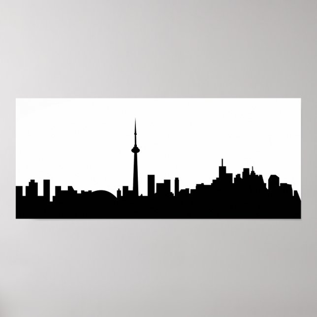 Póster toronto cityscape canadá símbolo de ciudad silueta (Frente)