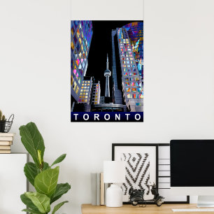 Póster Toronto en graffiti