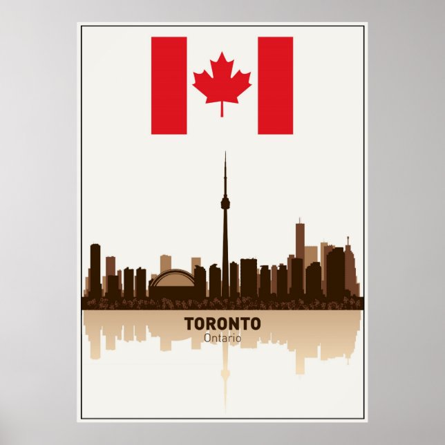 PÓSTER TORONTO ONTARIO CANADA SKYLINE (Frente)