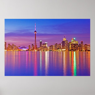 Póster Toronto Skyline at Dusk