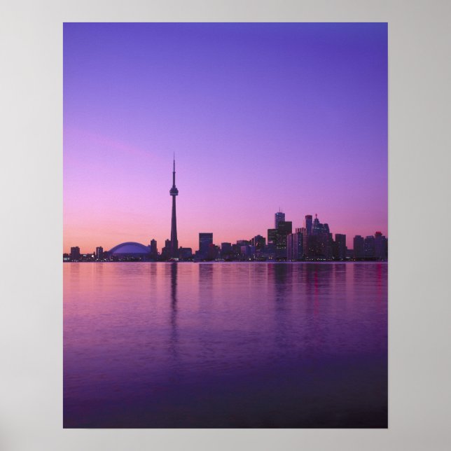 Póster Toronto Skyline por la noche, Ontario, Canadá (Frente)