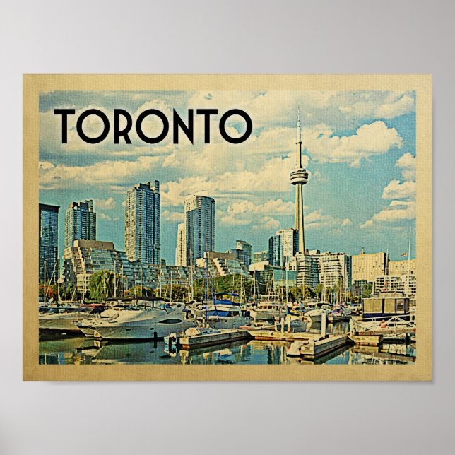 Póster Toronto Vintage Travel Poster (Frente)