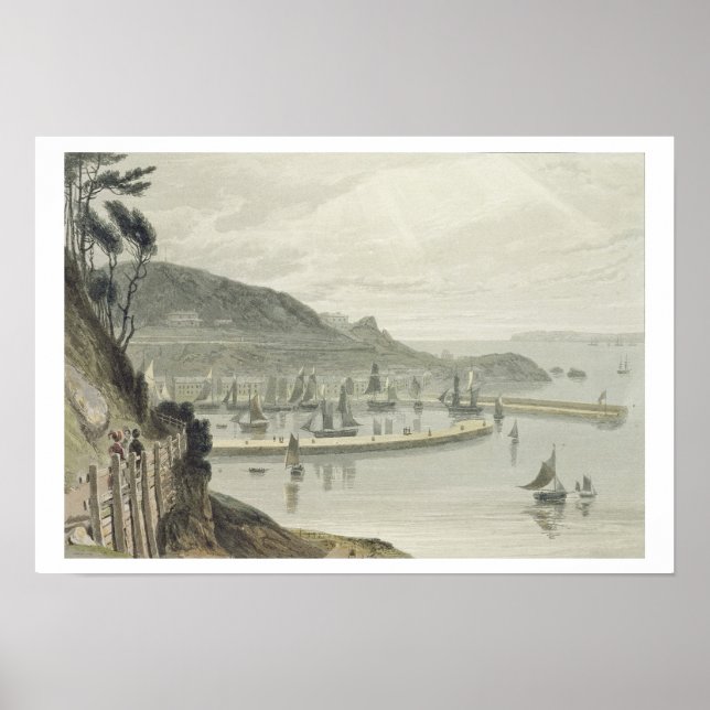 Póster Torquay, Devon, del Volumen VIII de 'A Voyage Arou (Frente)