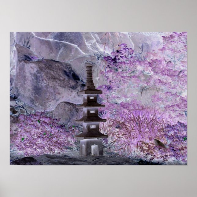 Póster Torre asiática negativa (Frente)