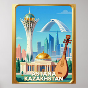 Póster Torre Bayterek de Astana Viajes