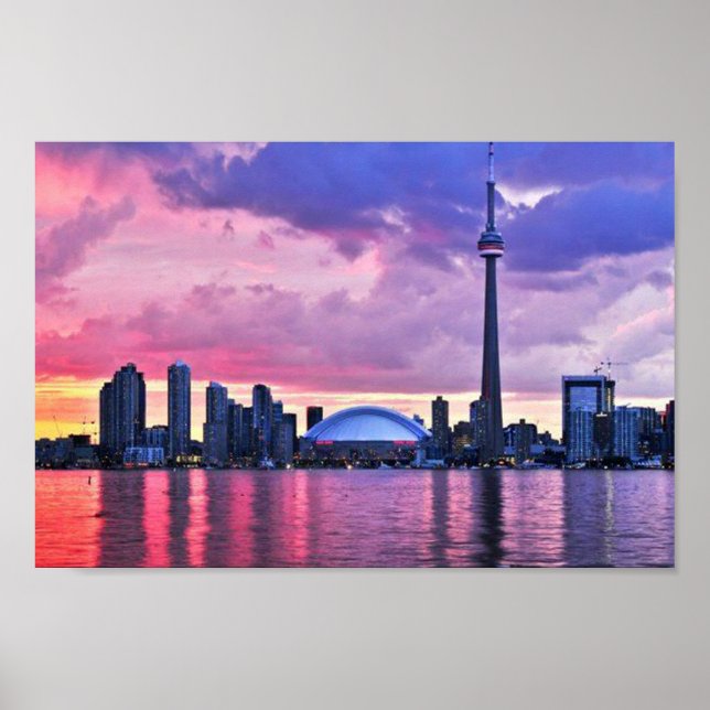 Póster Torre CN : Vista desde Center Island Toronto (Frente)
