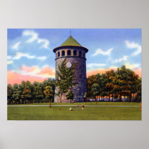 Póster Torre de agua del parque de Wilmington Delaware