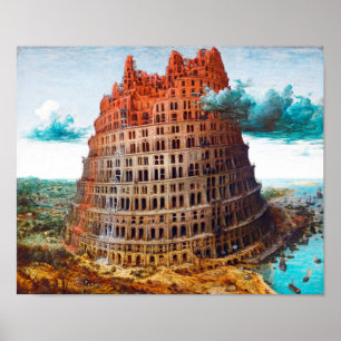 Póster Torre de Babel, Pieter Bruegel el anciano