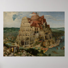 Póster Torre de Babel por Pieter Bruegel el Viejo