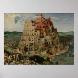 Póster Torre de Babel por Pieter Bruegel el Viejo