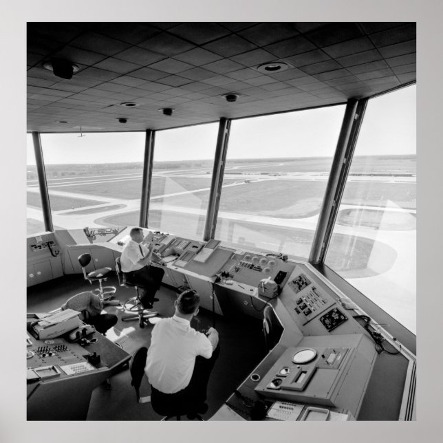 Póster TORRE DE CONTROL DEL AEROPUERTO c. 1960 (Frente)