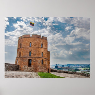 Póster Torre de Gediminas en Vilnius, Lituania