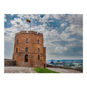 Póster Torre de Gediminas en Vilnius, Lituania