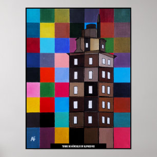 Póster Torre de Hércules Pintura Abstracta por Alfred Fox