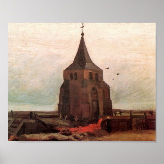 Póster Torre de la Antigua Iglesia en el Bella Artes Nuen