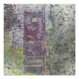 Póster Torre de la Iglesia de Santa María, Luddenden