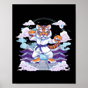 Póster Torre de la Pagoda del Tigre de Kung Fu Judo Mma T