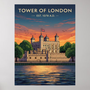 Póster Torre de Londres al atardecer