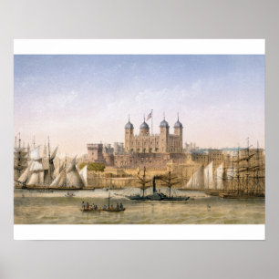 Póster Torre de Londres, c.1862 (litho del color)