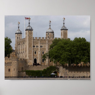 Póster Torre de Londres Inglaterra vista de enfrente del