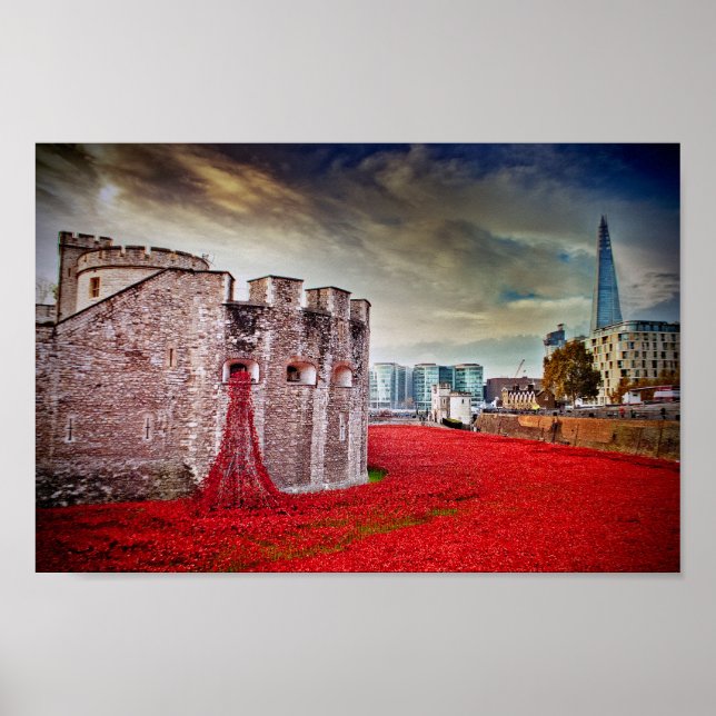 Póster Torre De Londres Poppies Red Poppy (Frente)