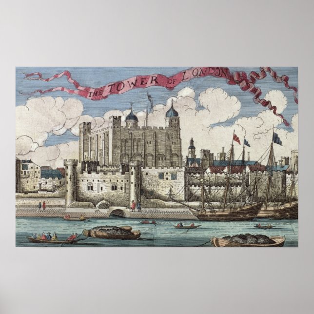Póster Torre de Londres vista desde el río Támesis (Frente)